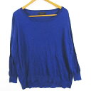 【中古】アンタイトル UNTITLED ニットカットソー 長袖 シルク カシミヤ 2 ブルー kz11818 レディース 【ベクトル 古着】 250529