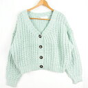 【中古】アズールバイマウジー AZUL by moussy ローゲージ ニット カーディガン 長袖 S ミントグリーン kz12833 レディース 【ベクトル 古着】 250909|詳細画像