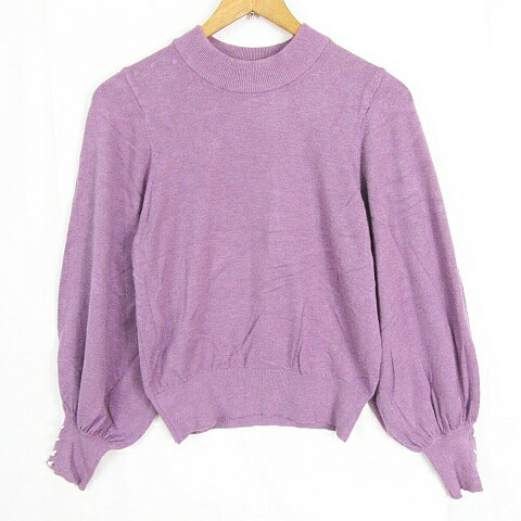 【中古】アースミュージック&エコロジー EARTH MUSIC & ECOLOGY ニット カットソー 長袖 レーヨン S パ..