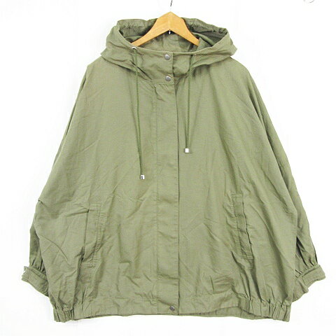 【中古】リップスター LIPSTAR ジャンパー ジャケット ジップアップ ワイド フード付き 綿 2 カーキ kz13197 レディース 【ベクトル 古着】 251010