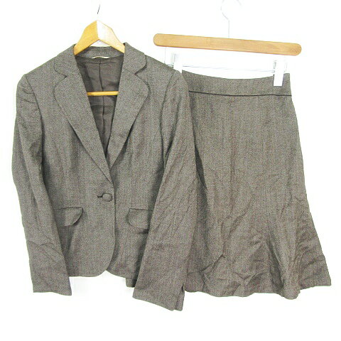 【中古】パーソンズ PERSON'S アンカーウーマン ANCHOR WOMAN セットアップ スーツ ジャケット スカー..