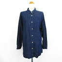 【中古】ショコラフィネローブ chocol raffine robe シャツ ブラウス デニム 長袖 ドロップショルダー オーバーサイズ F インディゴ ※EKM レディース 【ベクトル 古着】 230510