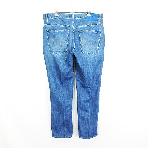 【中古】エドウィン EDWIN GECN03 デニム ジーンズ ボトムス テーパード ユーズド加工 33 インディゴブルー ※EKM メンズ 【ベクトル 古着】 231107