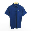 【中古】アンダーアーマー UNDER ARMOUR MTR2084 ポロシャツ 半袖 ロゴ MD ブルー スポーツウェア ※EKM メンズ 【ベクトル 古着】 ...