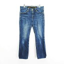 【中古】リーバイス レディースタイル LEVI'S LADY STYLE SA593-0006 デニム ジーンズ ボトムス ストレート ユーズド加工 29 インディゴブルー ※EKM レディース 【ベクトル 古着】 240324