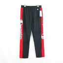 【中古】未使用品 チャンピオン CHAMPION C3-PSD10 パンツ ボトムス ロング丈 撥水 防風 ロゴ 裏メッシュ L ネイビー×レッド スポーツウェ...