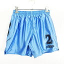 【中古】未使用品 アンブロ UMBRO UQS6007JP パンツ ボトムス ショート ハーフ ロゴ ナンバー 160 ライトブルー スポーツウェア ※EKM ...