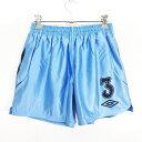 【中古】未使用品 アンブロ UMBRO UQS6007JP パンツ ボトムス ショート ハーフ ロゴ ナンバー 160 ライトブルー スポーツウェア ※EKM ...