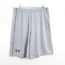 【中古】アンダーアーマー UNDER ARMOUR MTR3068 パンツ ボトムス ショート ハーフ ロゴ ストレッチ LG グレー スポーツウェア ※EKM...