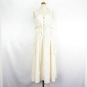 【中古】ダブルクローゼット w closet キャミワンピース チュニック ロング丈 マキシ丈 フリル ナイロン F アイボリー ※EKM レディース 【ベクトル 古着】 240918