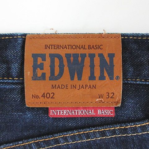 【中古】エドウィン EDWIN INTERNATIONAL BASIC 402 デニム ジーンズ ボトムス ストレート 32 インディゴ ※EKM メンズ 【ベクトル 古着】 240925