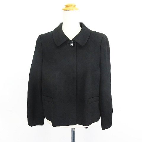 【中古】バナナリパブリック BANANA REPUBLIC ジャケット アウター ステンカラー ショート丈 ウール 6 ブラック ※EKM レディース 【ベクトル 古着】 241212 【中古】バナナリパブリック BANANA REPUBLIC ジャケット アウター ステンカラー ショート丈 ウール 6 ブラック ※EKM レディース 【ベクトル 古着】 241212