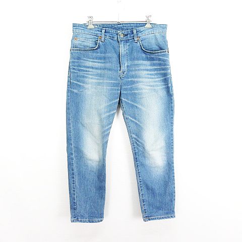 【中古】エドウィン EDWIN E552R デニム ジーンズ ボトムス テーパード ユーズド加工 30 インディゴブルー ※EKM レディース 【ベクトル 古着】 241214