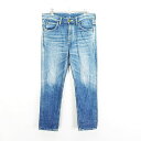 【中古】リー LEE LL0411 デニム ジーンズ ボトムス テーパード ユーズド加工 S インディゴブルー ※EKM レディース 【ベクトル 古着】 250...