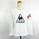 【中古】ルコックスポルティフ le coq sportif Tシャツ カットソー 長袖 クルーネック ロゴ M ホワイト スポーツウェア ※EKM レディース ...