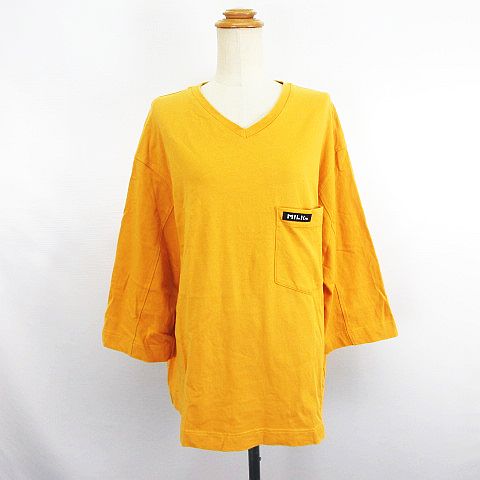 【中古】ミルクフェド MILKFED. カットソー Tシャツ 長袖 ドロップショルダー Vネック オーバーサイズ コットン ONE オレンジ ※EKM レディース 【ベクトル 古着】 250405 【中古】ミルクフェド MILKFED. カットソー Tシャツ 長袖 ドロップショルダー Vネック オーバーサイズ コットン ONE オレンジ ※EKM レディース 【ベクトル 古着】 250405