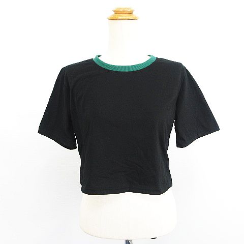 【中古】未使用品 EPICKS カットソー Tシャツ 半袖 クルーネック ショート丈 バックオープン L ブラック ※EKM レディース 【ベクトル 古着】 250409 【中古】未使用品 EPICKS カットソー Tシャツ 半袖 クルーネック ショート丈 バックオープン L ブラック ※EKM レディース 【ベクトル 古着】 250409