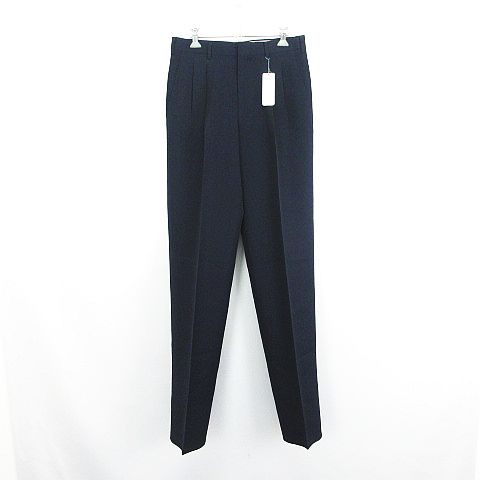 【中古】未使用品 ILVIAGGIO パンツ ボトムス スラックス ツータック センタープレス 裾上げなし 79 ネイビー ※EKM メンズ 【ベクトル 古着】 250522