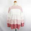 【中古】ジェラートピケ gelato pique ルームウェア カットソー プルオーバー ブロックボーダー モコモコ ONE ピンク ※EKM レディース 【ベクトル 古着】 250623