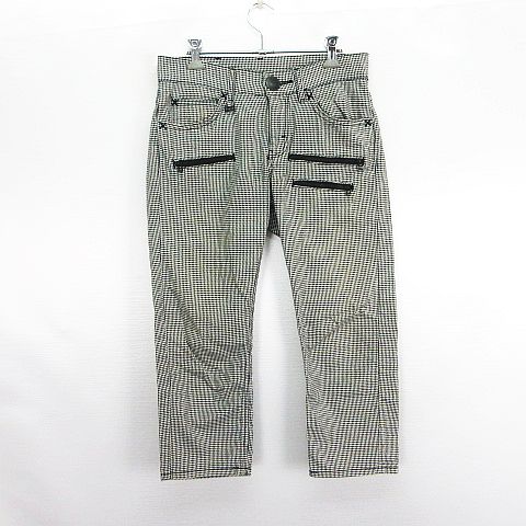 【中古】リー LEE RIDERS 08834 パンツ ボトムス クロップド フラップ ジッパー 千鳥格子 シンチバック ストレッチ 26 ブラック×ホワイト ※EKM メンズ 【ベクトル 古着】 250712 【中古】リー LEE RIDERS 08834 パンツ ボトムス クロップド フラップ ジッパー 千鳥格子 シンチバック ストレッチ 26 ブラック×ホワイト ※EKM メンズ 【ベクトル 古着】 250712