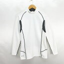 【中古】アンダーアーマー UNDER ARMOUR MCM3800 インナーシャツ 長袖 モックネック 裏起毛 コールドギア メタル 切替 ロゴ ストレッチ XL ホワイト×グレー スポーツウェア ※EKM メンズ 【ベクトル 古着】 250715