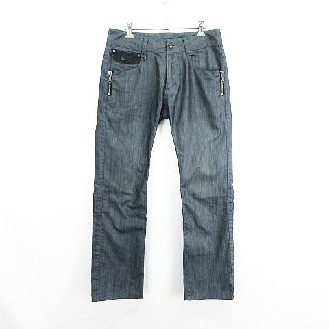 【中古】タカQ タカキュー TAKA-Q MALE＆Co パンツ ボトムス スリム ストレート ヘリンボーン M グレー ※EKM メンズ 【ベクトル 古着】 250903