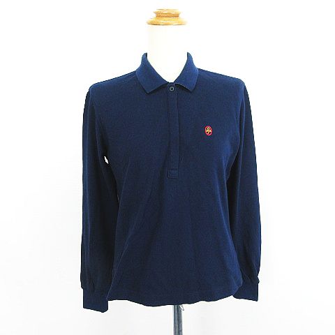 【中古】カステルバジャック CASTELBAJAC SPORT ポロシャツ 長袖 ロゴ 刺繍 1 ネイビー ※EKM レディース 【ベクトル 古着】 251113