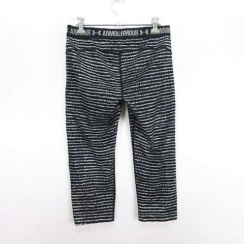 【中古】アンダーアーマー UNDER ARMOUR タイツ ボトムス クロップド 総柄 ストレ...