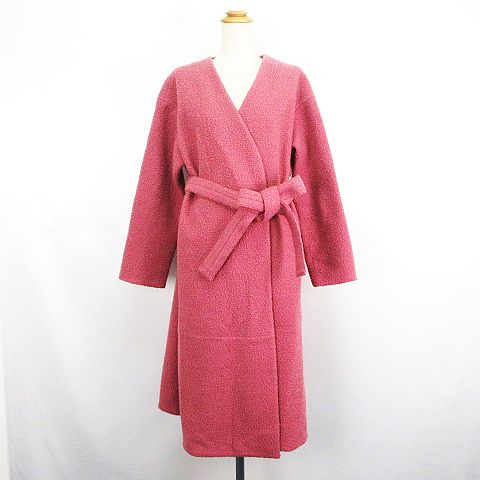 【中古】ミラオーウェン Mila Owen ガウンコート アウター 長袖 ノーカラー ロング丈 エコファー 1 ピンク ※EKM レディース 【ベクトル 古着】 260310 auc-vector-20781406 ブランド古着の買取販売ベクトル パッケージ画像