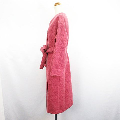 【中古】ミラオーウェン Mila Owen ガウンコート アウター 長袖 ノーカラー ロング丈 エコファー 1 ピンク ※EKM レディース 【ベクトル 古着】 260310 auc-vector-20781406 ブランド古着の買取販売ベクトル サンプル画像2