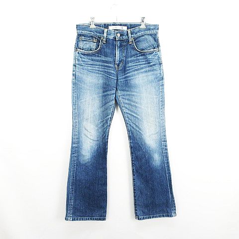 【中古】エドウィン EDWIN Exclusive Vintage 401XV デニム ジーンズ ボトムス ブーツカット ユーズド加工 30 インディゴブルー ※EKM メンズ 【ベクトル 古着】 260601