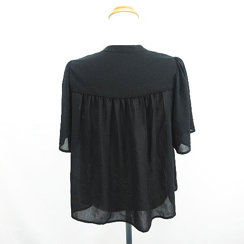 【中古】ロペピクニック ROPE Picnic ブラウス シャツ 半袖 プルオーバー バンドカラー ラメ 38 ブラック ※EKM レディース 【ベクトル 古着】 260610 auc-vector-21025203 ブランド古着の買取販売ベクトル サンプル画像3
