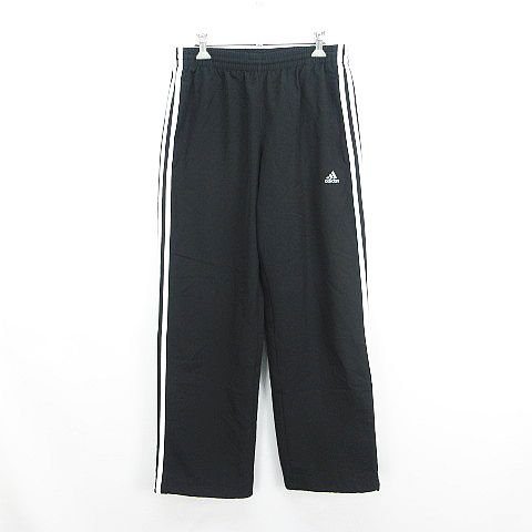 【中古】アディダス adidas P68149 パンツ ボトムス ロング丈 ライン ロゴ 裏メッシュ M ブラック スポーツウェア ※EKM メンズ 【ベクトル 古着】 260704