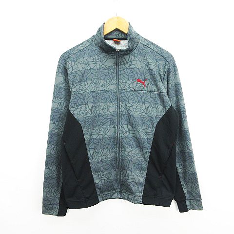【中古】プーマ PUMA ジャージ ジャケット 長袖 ジップアップ 総柄 切替 ロゴ L グレー×ブラック スポーツウェア ※EKM メンズ 【ベクトル 古着】 260714ブランドプーマ PUMA表記サイズL チェスト 93〜99 身長 172〜178実寸サイズ肩幅：47cm　身幅：53.5cm　着丈：64cm　袖丈：60cm　　素材【本体】 ポリエステル100% 【リブ部】 ポリエステル90% ポリウレタン10%色グレー×ブラック ※照明や撮影環境により、実物と若干お色が違う場合がございます。予めご了承下さい。状態ケアタグにマジックで名前の記入がありますが、使用感が少なく、状態の良い商品です。 ※あくまでも中古品ですので掲載写真や記載内容をご確認いただき、ご理解の上ご購入ください。 商品のお問い合わせの回答を休止しております。＊各商品ページの商品詳細等をご確認の上ご購入ください。【中古】プーマ PUMA ジャージ ジャケット 長袖 ジップアップ 総柄 切替 ロゴ L グレー×ブラック スポーツウェア ※EKM メンズ 【ベクトル 古着】 260714状態ランク　”A”詳細については、下記および「状態ランクについて」ページをご覧ください。未使用・新品の商品ほぼ新品同様の商品使用感が少なく、かなり状態の良い商品使用感はあるが、傷や汚れの少ない商品使用感の他、傷や汚れが見られる商品かなり大きな傷みがある難あり商品※S〜CランクはUSED品となりますので、使用感をご理解の上でご入札下さい。状態ランクについてinformationブランドプーマ PUMA表記サイズL チェスト 93〜99 身長 172〜178実寸サイズ肩幅：47cm　身幅：53.5cm　着丈：64cm　袖丈：60cm　　素材【本体】 ポリエステル100% 【リブ部】 ポリエステル90% ポリウレタン10%色グレー×ブラック ※照明や撮影環境により、実物と若干お色が違う場合がございます。予めご了承下さい。状態ケアタグにマジックで名前の記入がありますが、使用感が少なく、状態の良い商品です。 ※あくまでも中古品ですので掲載写真や記載内容をご確認いただき、ご理解の上ご購入ください。 商品のお問い合わせの回答を休止しております。＊各商品ページの商品詳細等をご確認の上ご購入ください。本商品は一点物です他サイトや店舗にて販売している商品です。多少のお時間差にて欠品になることもございます。予めご了承頂ますようお願い致します。ベクトル・サイズガイドはこちらこの商品と同じブランドの商品を見る