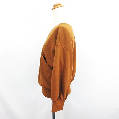 【中古】ナノユニバース nano universe ナノベース nano BASE カットソー 長袖 ドロップショルダー カシュクール ストレッチ F ブラウン ※EKM レディース 【ベクトル 古着】 260727 auc-vector-21144516 ブランド古着の買取販売ベクトル サンプル画像2