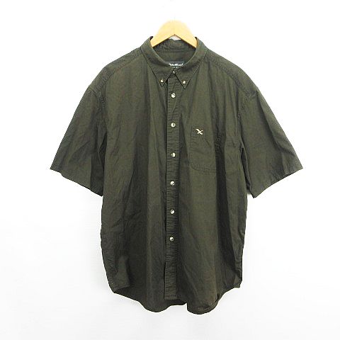 【中古】エディーバウアー EDDIE BAUER シャツ 半袖 ボタンダウン 胸ポケット ロゴ コットン XL オリーブ ※EKM メンズ 【ベクトル 古着】 260810ブランドエディーバウアー EDDIE BAUER表記サイズXL実寸サイズ肩幅：56cm　身幅：66cm　着丈：80.5cm　袖丈：27.5cm　　素材綿100%色オリーブ ※照明や撮影環境により、実物と若干お色が違う場合がございます。予めご了承下さい。状態使用感が少なく、かなり状態の良い商品です。 ※あくまでも中古品ですので掲載写真や記載内容をご確認いただき、ご理解の上ご購入ください。 付属品予備ボタン3種 各1商品のお問い合わせの回答を休止しております。＊各商品ページの商品詳細等をご確認の上ご購入ください。【中古】エディーバウアー EDDIE BAUER シャツ 半袖 ボタンダウン 胸ポケット ロゴ コットン XL オリーブ ※EKM メンズ 【ベクトル 古着】 260810状態ランク　”A”詳細については、下記および「状態ランクについて」ページをご覧ください。未使用・新品の商品ほぼ新品同様の商品使用感が少なく、かなり状態の良い商品使用感はあるが、傷や汚れの少ない商品使用感の他、傷や汚れが見られる商品かなり大きな傷みがある難あり商品※S〜CランクはUSED品となりますので、使用感をご理解の上でご入札下さい。状態ランクについてinformationブランドエディーバウアー EDDIE BAUER表記サイズXL実寸サイズ肩幅：56cm　身幅：66cm　着丈：80.5cm　袖丈：27.5cm　　素材綿100%色オリーブ ※照明や撮影環境により、実物と若干お色が違う場合がございます。予めご了承下さい。状態使用感が少なく、かなり状態の良い商品です。 ※あくまでも中古品ですので掲載写真や記載内容をご確認いただき、ご理解の上ご購入ください。 付属品予備ボタン3種 各1商品のお問い合わせの回答を休止しております。＊各商品ページの商品詳細等をご確認の上ご購入ください。本商品は一点物です他サイトや店舗にて販売している商品です。多少のお時間差にて欠品になることもございます。予めご了承頂ますようお願い致します。ベクトル・サイズガイドはこちらこの商品と同じブランドの商品を見る