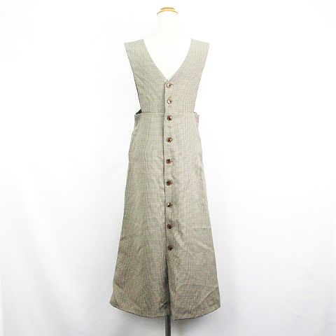 【中古】ロペピクニック ROPE Picnic ジャンパースカート ワンピース ロング丈 千鳥格子 バックボタン 38 ブラウン系 ※EKM レディース 【ベクトル 古着】 260927 auc-vector-21296543 ブランド古着の買取販売ベクトル サンプル画像3
