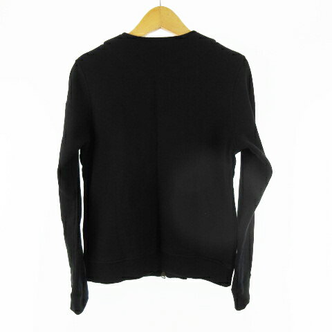 【中古】NICO．nicholson＆nicholson ジャケット ノーカラー ブルゾン スウェット 黒 ブラック 38 コットン レディース 【ベクトル 古着】 240413