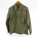 【中古】40's US.ARMY M-43 HBT ヘリンボーン ツイルジャケット ミリタリー 13スターボタン ガスフラップ 大戦 米軍 軍物 40R カーキ...