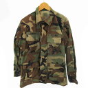 【中古】90s U.S.ARMY ミリタリー ファティーグジャケット ウッドランド カモフラ 迷彩柄 SMALL-REGULAR SP0100-96-D-034...