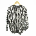 【中古】THRIFTY LOOK スリフティールック セーター ニット クルーネック 柄 ミックスグレー ブラック トップス メンズ 【ベクトル 古着】 250223(4)