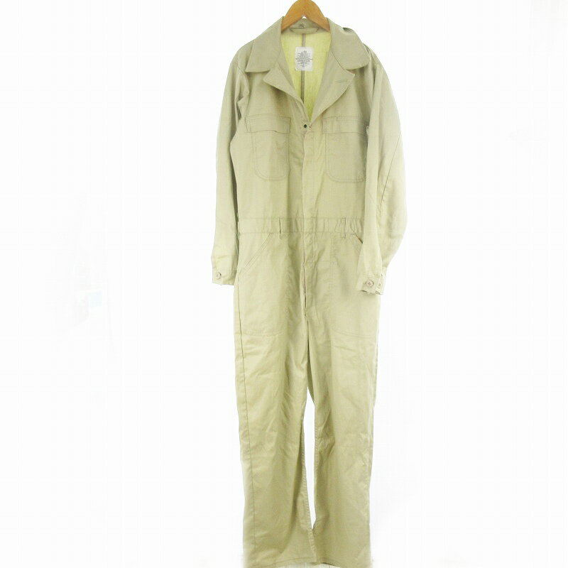 【中古】US.ARMY オールインワン ジャンプスーツ つなぎ ベージュ 40 L 8405-01-506-1267 ヴィンテージ オールド メンズ 【ベクトル...