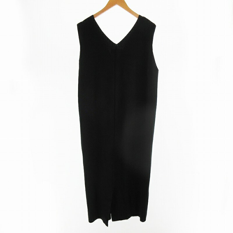 【中古】ロペピクニック ROPE Picnic アンチピリング ニット ジャンパースカート ワンピース ロング 黒 ブラック 40 ウール混 GDE-13150 レディース 【ベクトル 古着】 250621