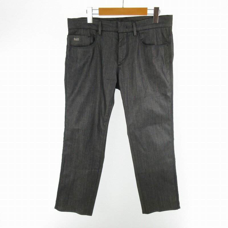 【中古】ヒューゴボス HUGO BOSS デニムパンツ ジーンズ Gパン ロゴ インディゴ 32/34 コットン ボトムス ヒューゴボスジャパン(株) メンズ 【ベクトル 古着】 250702