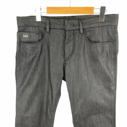 【中古】ヒューゴボス HUGO BOSS デニムパンツ ジーンズ Gパン ロゴ インディゴ 32/34 コットン ボトムス ヒューゴボスジャパン(株) メンズ 【ベクトル 古着】 250702