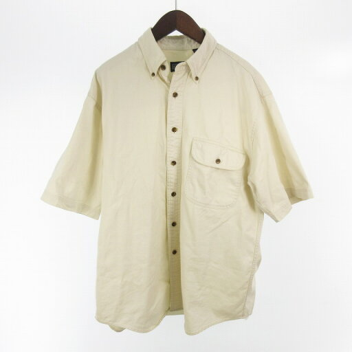 【中古】ランズエンド LANDS' END シャツ 半袖 サファリ ポケット 無地 薄ベージュ系 コットン M 00’S ヴィンテージ オールド トップス メンズ 【ベクトル 古着】 250713 【中古】ランズエンド LANDS' END シャツ 半袖 サファリ ポケット 無地 薄ベージュ系 コットン M 00’S ヴィンテージ オールド トップス メンズ 【ベクトル 古着】 250713