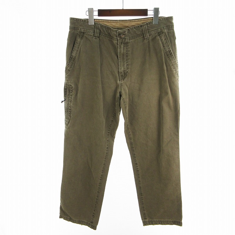 【中古】G.H.BASS & CO. ジーエイチバス W34 ダック地 ワークパンツ カーキ グリーン コットン ボトムス ヴィンテージ 90s メンズ 【ベクトル 古着】 260703表記サイズ34*30実寸サイズウエスト：90cm　もも幅：30cm　裾幅：20cm　股上：28cm　股下：72cm　　素材綿100％色カーキ状態・裏腿付近に小さいダメージあり ・裾に擦れあり 一般的な使用感がございます。その他に目立った汚れやダメージはございませんので、まだまだ愛用いただけるお品です商品のお問い合わせの回答を休止しております。＊各商品ページの商品詳細等をご確認の上ご購入ください。【中古】G.H.BASS & CO. ジーエイチバス W34 ダック地 ワークパンツ カーキ グリーン コットン ボトムス ヴィンテージ 90s メンズ 【ベクトル 古着】 260703状態ランク　”AB”詳細については、下記および「状態ランクについて」ページをご覧ください。未使用・新品の商品ほぼ新品同様の商品使用感が少なく、かなり状態の良い商品使用感はあるが、傷や汚れの少ない商品使用感の他、傷や汚れが見られる商品かなり大きな傷みがある難あり商品※S〜CランクはUSED品となりますので、使用感をご理解の上でご入札下さい。状態ランクについてinformation表記サイズ34*30実寸サイズウエスト：90cm　もも幅：30cm　裾幅：20cm　股上：28cm　股下：72cm　　素材綿100％色カーキ状態・裏腿付近に小さいダメージあり ・裾に擦れあり 一般的な使用感がございます。その他に目立った汚れやダメージはございませんので、まだまだ愛用いただけるお品です商品のお問い合わせの回答を休止しております。＊各商品ページの商品詳細等をご確認の上ご購入ください。本商品は一点物です他サイトや店舗にて販売している商品です。多少のお時間差にて欠品になることもございます。予めご了承頂ますようお願い致します。ベクトル・サイズガイドはこちらこの商品と同じブランドの商品を見る
