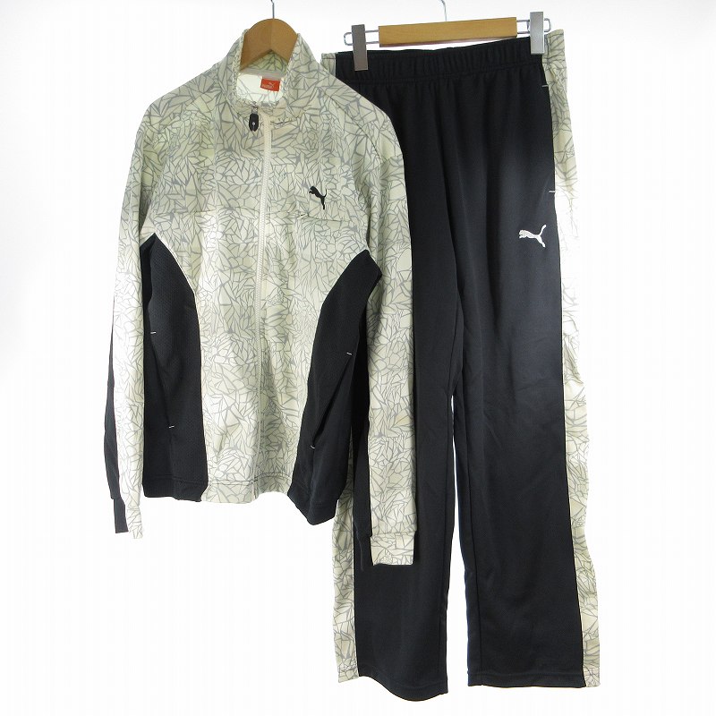 【中古】プーマ PUMA M セットアップ 上下 ジャージ 総柄 パターン トラックジャケ...
