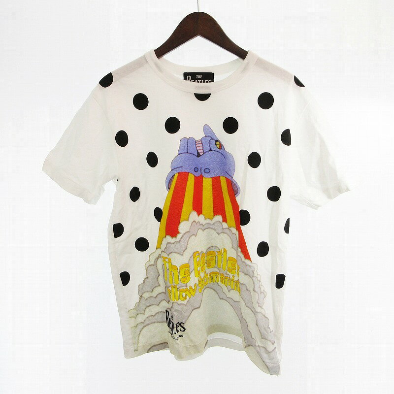【中古】コムデギャルソン COMME des GARCONS XL The Beatles ビートルズ Tシャツ 半袖 VZ-T041 ホワイト 白 ロゴ プリント AD2025 トップス メンズ 【ベクトル 古着】 260923