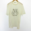 【中古】トラサルディ TRUSSARDI Tシャツ カットソー 半袖 ロゴプリント 白 ホワイト L ■GY09 メンズ 【ベクトル 古着】 240404